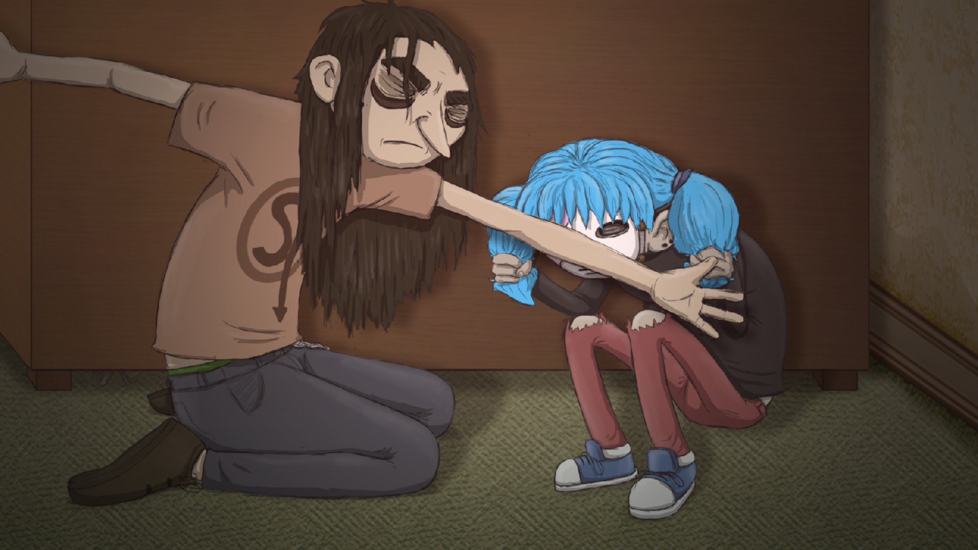 Hello Sally Face reddit today I present to you my collection of images I  like to call my sanity was actually falling while making these  r sallyface