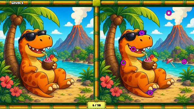 Spot The Difference, Spot The Dinosaur In Tropical Jurassic Discovery